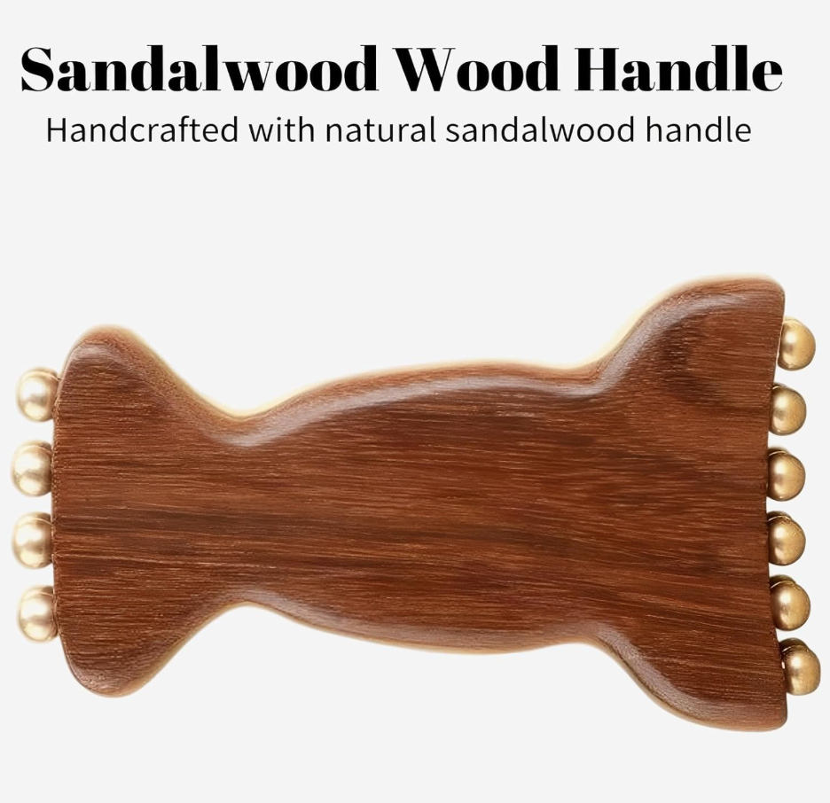 Facial Massage Roller with 20 Brass Beads