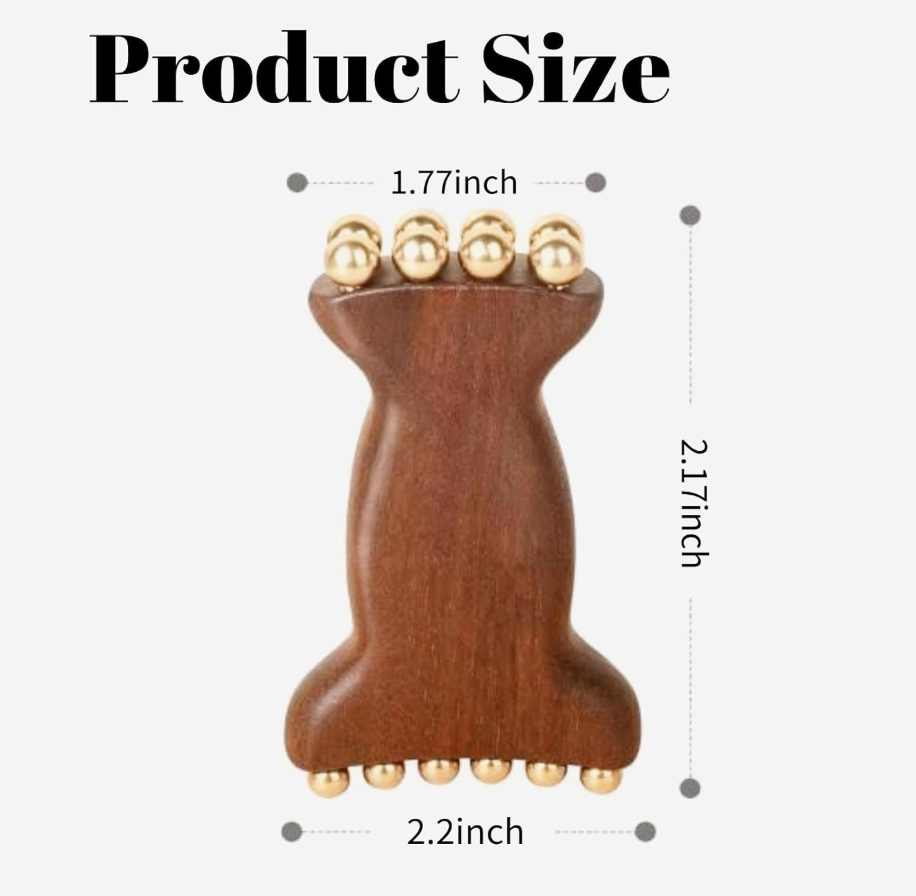 Facial Massage Roller with 20 Brass Beads