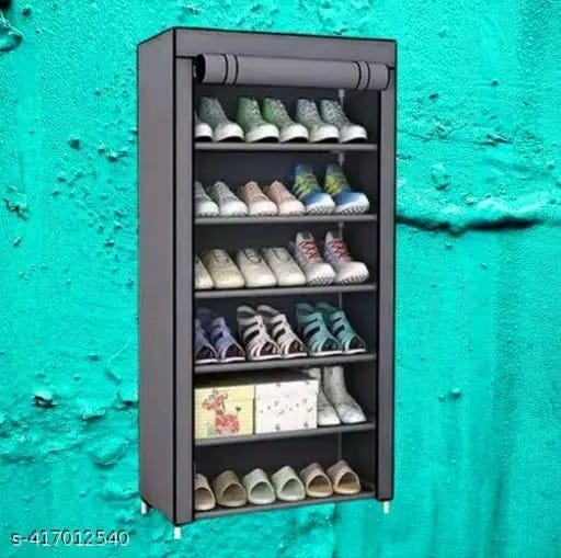 6 Layer shoe rack Black Color