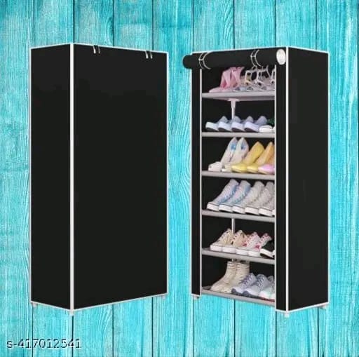 6 Layer shoe rack Black Color