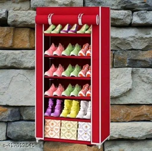 Brown Shoe Rack 6 Layer