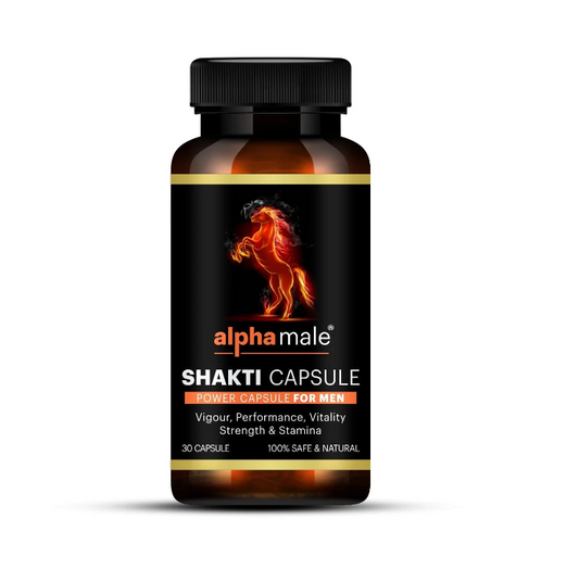 Alpha Male Shakti Capsule for Men | Shakti Vardhak Capsule for Boost Sex Power (30 Cap)