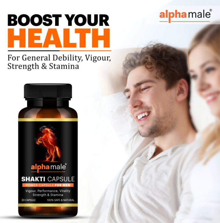 Alpha Male Shakti Capsule for Men | Shakti Vardhak Capsule for Boost Sex Power (30 Cap)