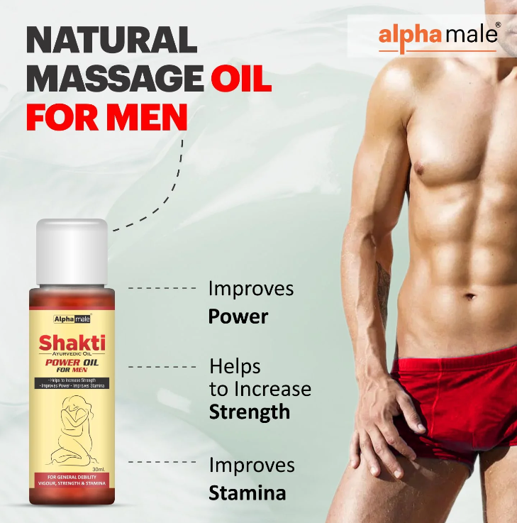 Alpha Male Shakti Ayurvedic Oil for Men | Shakti Massage Oil for Men (30 ML)