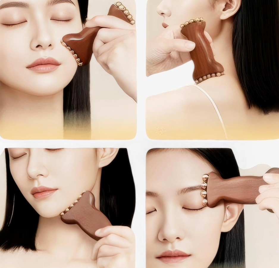 Facial Massage Roller with 20 Brass Beads